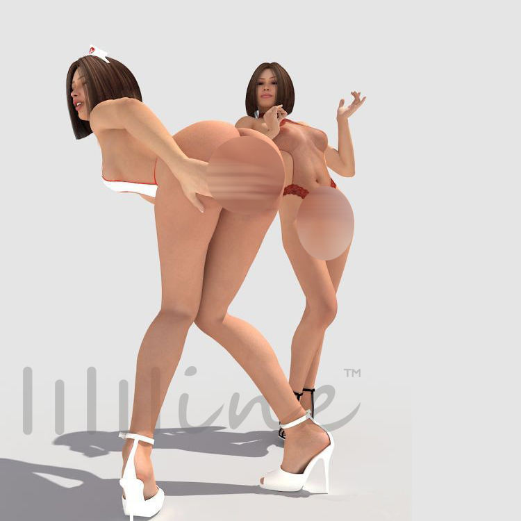Magas szexi szépség 3D modell